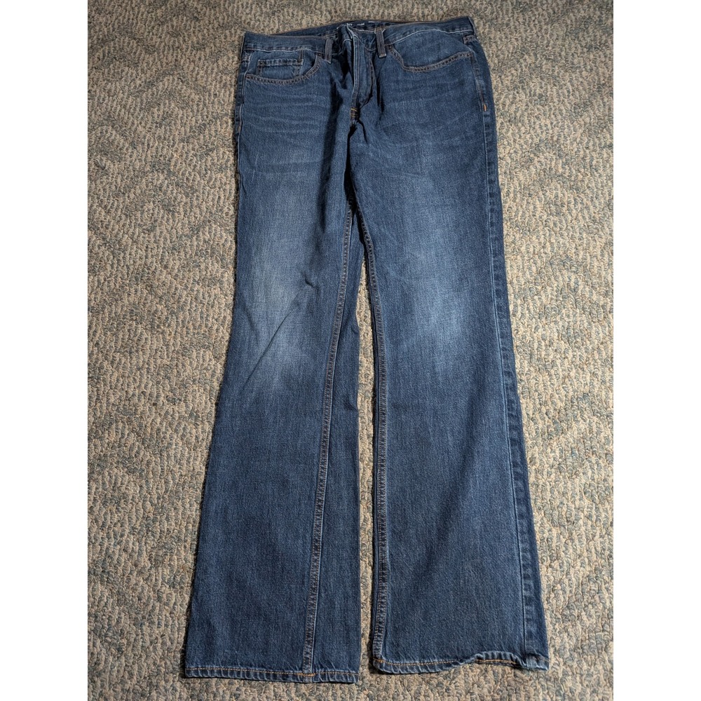 Old Navy Mens 36x34 Bootcut Jeans Dark Wash Blue Denim 723868-00 FA21